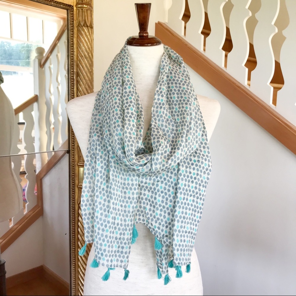 ❌SOLD Rock Flower Paper | Tasseled Cotton Summer Scarf